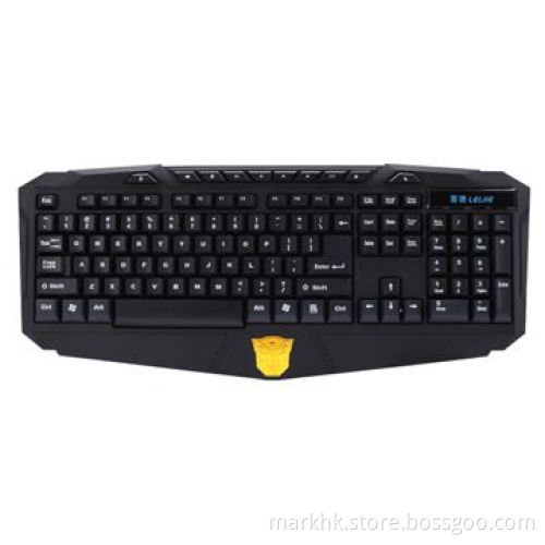 Computer Wired Keyboard, Waterproof Design with 9 Holes, 107 Keys